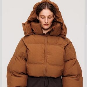 Katsurina caramel short down puffer jacket S (Ukrainian designer)